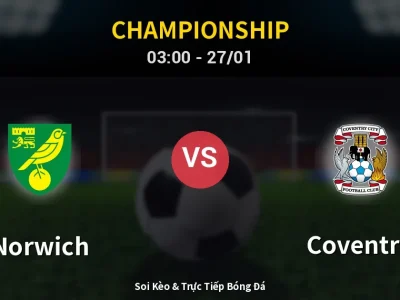 Kết Quả: Norwich 2-1 Coventry – Highlight & Bàn Thắng | Championship