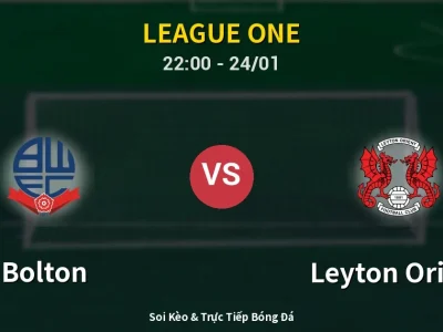 Soi Kèo Bolton vs Leyton Orient – 22:00 24/01 | Nhận Định, Dự Đoán Tỷ Số