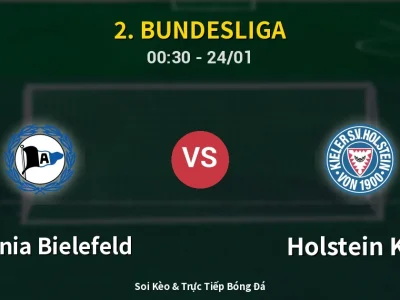 Kết Quả: Arminia Bielefeld 2-2 Holstein Kiel – Highlight & Bàn Thắng | 2. Bundesliga