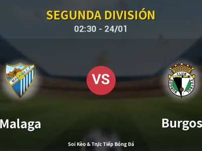 Kết Quả: Malaga 3-0 Burgos – Highlight & Bàn Thắng | Segunda División