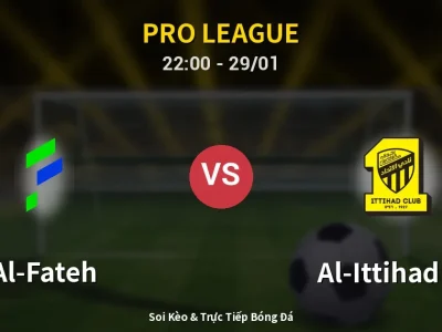 🔴 Trực Tiếp: Al-Fateh 0-0 Al-Ittihad FC – Link Xem Pro League (Full HD)