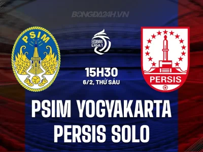 PSIM Yogyakarta vs Persis Solo: Đại chiến tân binh và đội chót bảng, ai sẽ thoát khỏi khủng hoảng?