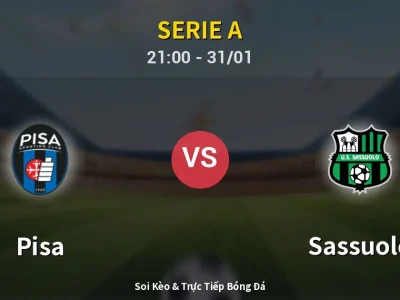 🔴 Trực Tiếp: Pisa 0-1 Sassuolo – Link Xem Serie A (Full HD)