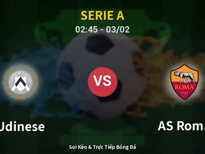 Kết Quả: Udinese 1-0 AS Roma – Highlight & Bàn Thắng | Serie A