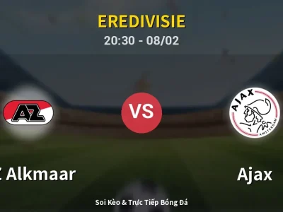 🔴 Trực Tiếp: AZ Alkmaar 0-0 Ajax – Link Xem Eredivisie (Full HD)