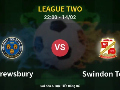 Soi Kèo Shrewsbury vs Swindon Town – 22:00 14/02 | Nhận Định, Dự Đoán Tỷ Số