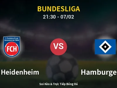 Soi Kèo 1. FC Heidenheim vs Hamburger SV – 21:30 07/02 | Nhận Định, Dự Đoán Tỷ Số