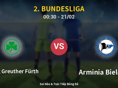 Kết Quả: SpVgg Greuther Fürth 2-1 Arminia Bielefeld – Highlight & Bàn Thắng | 2. Bundesliga