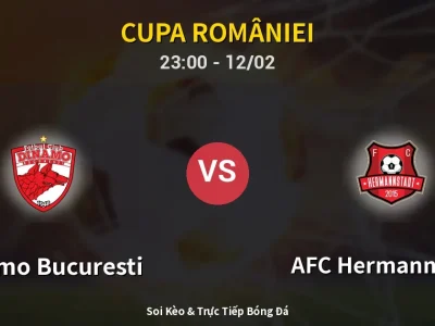 Soi Kèo Dinamo Bucuresti vs AFC Hermannstadt – 23:00 12/02 | Nhận Định, Dự Đoán Tỷ Số