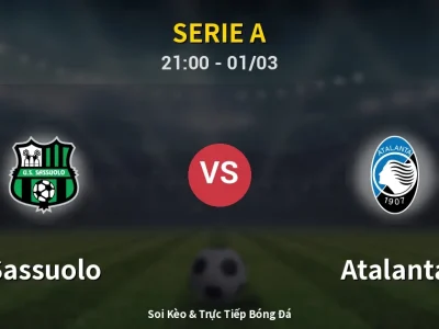 🔴 Trực Tiếp: Sassuolo 2-0 Atalanta – Link Xem Serie A (Full HD)