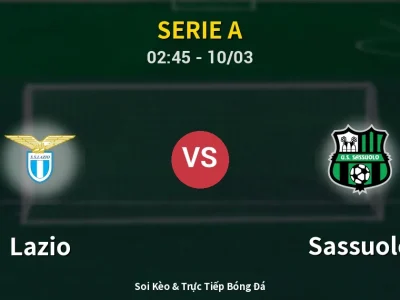 Kết Quả: Lazio 2-1 Sassuolo – Highlight & Bàn Thắng | Serie A