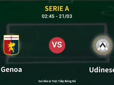 Kết Quả: Genoa 0-2 Udinese – Highlight & Bàn Thắng | Serie A