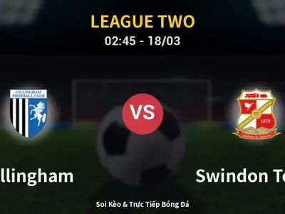 🔴 Trực Tiếp: Gillingham 0-0 Swindon Town – Link Xem League Two (Full HD)