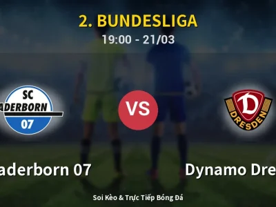 Kết Quả: SC Paderborn 07 2-1 Dynamo Dresden – Highlight & Bàn Thắng | 2. Bundesliga