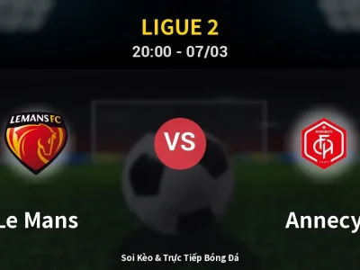 🔴 Trực Tiếp: Le Mans 3-0 Annecy – Link Xem Ligue 2 (Full HD)