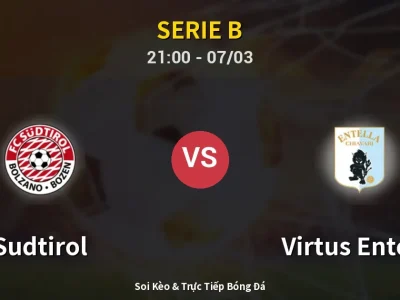 🔴 Trực Tiếp: Sudtirol 0-0 Virtus Entella – Link Xem Serie B (Full HD)