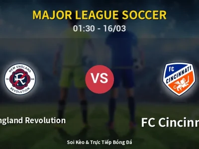 Kết Quả: New England Revolution 6-1 FC Cincinnati – Highlight & Bàn Thắng | Major League Soccer