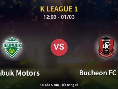 Kết Quả: Jeonbuk Motors 2-3 Bucheon FC 1995 – Highlight & Bàn Thắng | K League 1