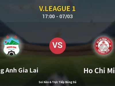 Kết Quả: Hoang Anh Gia Lai 0-1 Ho Chi Minh – Highlight & Bàn Thắng | V.League 1