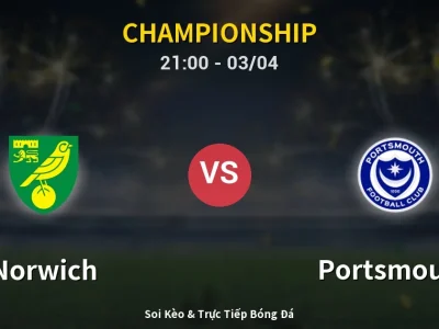 🔴 Trực Tiếp: Norwich 1-0 Portsmouth – Link Xem Championship (Full HD)