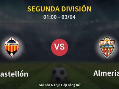 Kết Quả: Castellón 2-0 Almeria – Highlight & Bàn Thắng | Segunda División