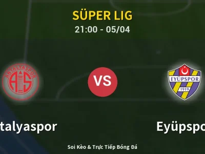 Soi Kèo Antalyaspor vs Eyüpspor – 21:00 05/04 | Nhận Định, Dự Đoán Tỷ Số