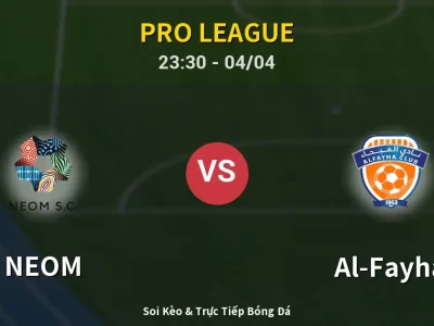 Soi Kèo NEOM vs Al-Fayha – 23:30 04/04 | Nhận Định, Dự Đoán Tỷ Số