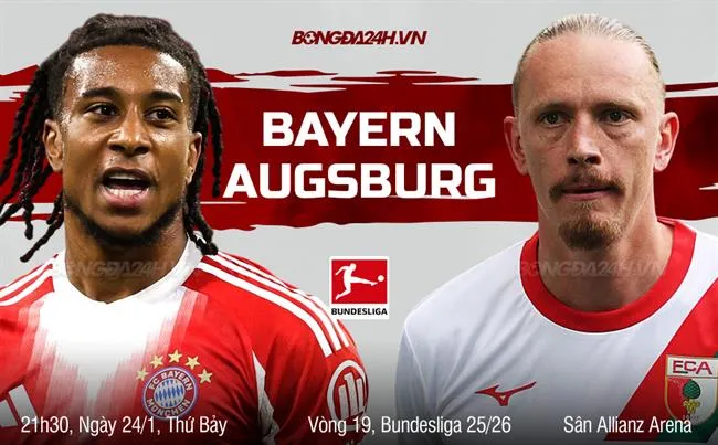 Bayern Munich vs Augsburg vòng 19 Bundesliga 2025/26