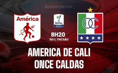 Dự đoán kịch tính: America de Cali 'nghiền nát' Once Caldas? Soi kèo VĐQG Colombia 8h20 ngày 30/1 1