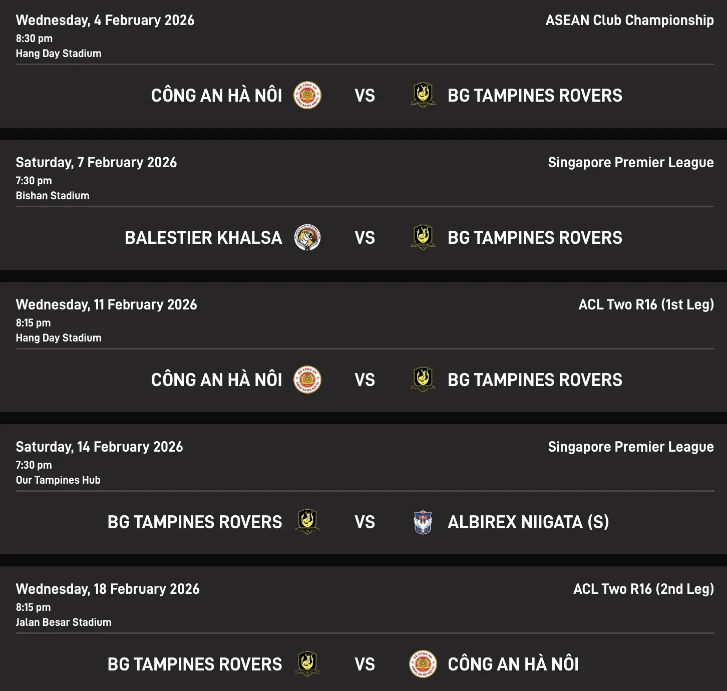 Khó tin Quang Hải, Đình Bắc đại chiến Tampines Rovers 3 lần liên tiếp trong 2 tuần 1